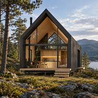 Maisons Modulaires Préfabriquées Détachables de Luxe au Design Moderne en Forme de Triangle, Prix Usine