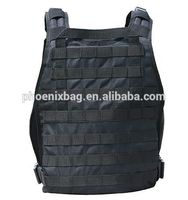 Gilet porte-plaques tactique modulaire Le porte-plaques en tissu nylon kaki Gilet en polyester Gilet d'extérieur