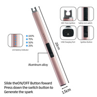 rechargeable sans flamme USB Briquet multifonctionnel personnalisé Vente en gros Briquet à bougie à arc électrique