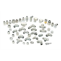 Filetage BSPP en acier au carbone en acier inoxydable haute pression avec écrou à bague de coupe à joint captif raccord hydraulique métrique britannique