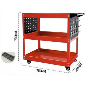 Chariot de réparation automobile en acier laminé à froid épaissi à trois couches, 5 tiroirs, étanche, durable, armoire à outils OBM, entretien mobile des pièces - Product Image 4