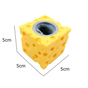 Wholesale Funny TPR Animal Pop Stress Relief Cheese Mouse Cup Soft Cute Squeeze Toy - Product Image 5