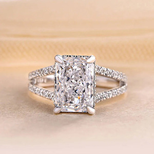 Anello di fidanzamento quadrato a doppio strato per donna, elegante gioiello da dito alla moda - Product Image 1