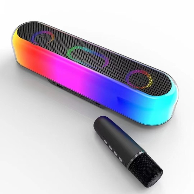 High-Volume Subwoofer Audio Outdoor Cross-Border New TWS for Bluetooth Speaker Multi-Functional with Colorful RGB Lighting
