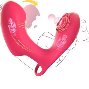 <span class=keywords><strong>2</strong></span>'si 1 arada Titreşimli Parmak Seks Oyuncağı APP Kontrollü G Noktası Klitoris Parmak Vibratörü ve Kadınlar için Gül Şeklinde Klitoral Stimülatörlü - Product Image 1