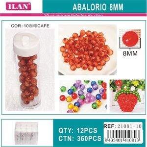 Perline Ilan Abalorio da 8 mm color caffè per la creazione di gioielli - Product Image 2