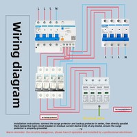 Parafoudre triphasé 4P pour panneaux photovoltaïques domestiques, niveau 2 de protection contre la foudre, en plastique, modèle RUNDE SPD 2P220V