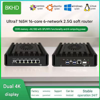 Nouveau Mini PC Industriel BKHD Core Ultra 7 165H 6 LAN 2.5G DDR4 Intel I226V Edge AI Network Appliance