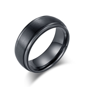 yunnique cross-border minimalist trendy frosted titanium steel <b>rings</b>, personalized popular <b>couple</b> <b>rings</b>, jewelry, d - Product Image 5
