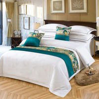 Ensemble de literie de chambre à coucher 100% coton, drap de lit de couleur blanche, taille unique en percale