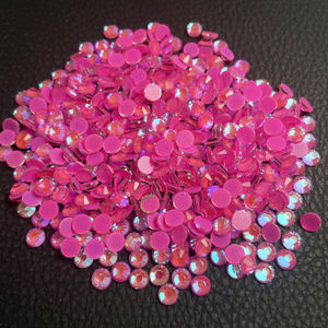 Rhinestone Pabrik Yantuo Grosir Fluorescence Neon AB Kristal Perak Berlapis Foil Bebas Timbal Rhinestone Flat Back untuk Wanita - Product Image 1