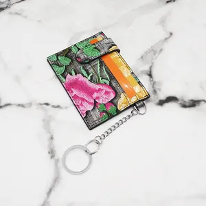 Luxury Keychain Card Holder Leather Cardholders Wallet Women Designer Large Capacity Money Clips Stock Colorful 2021New Style