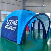 Tente gonflable publicitaire extérieure conçue en tissu Oxford imperméable, légère, facile à installer, taille personnalisable pour événements en plein air