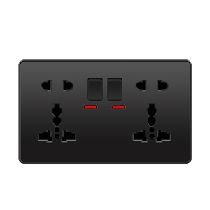 Ổ cắm công tắc điện tiêu chuẩn Anh Quốc 13A 220V, mặt phẳng PC, màu đen mờ trắng - Product Image 5