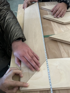 Pavimento in Legno di Quercia Naturale Non Trattato, Parquet a Spina di Pesce per Arredamento Interno - Product Image 6