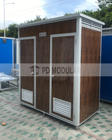 Unité de toilettes portables en acier pour l'extérieur, toilettes préfabriquées durables pour le camping, pour les parcs et l'extérieur, installation facile
