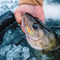 Nouvelles cuillères à pêche sur glace lumineuses, leurres de pêche sur glace en alliage de zinc, accessoires et équipement pour la pêche au brochet, au poisson-chat et à la truite