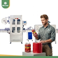 Machine d'étiquetage thermorétractable électrique industrielle de haute précision avec cœur PLC pour emballages métalliques, bouteilles et technologie de capteur intelligent