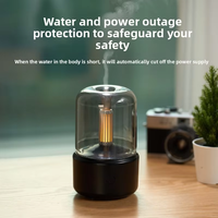 Diffuseur d'arômes à lumière de bougie simulée réaliste, sans eau, à arrêt automatique intelligent, avec réservoir PP de 120 ml, pour la maison et le bureau – Cadeau Confort Sommeil