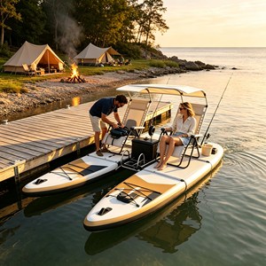 Planche de <span class=keywords><strong>Paddle</strong></span> <span class=keywords><strong>Gonflable</strong></span> de Pêche Grande Planche à Pagaie avec Siège Kayak Planche de Pêche <span class=keywords><strong>Gonflable</strong></span> SUP Vente en Gros Catamaran de Pêche - Product Image 4
