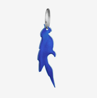 Décapsuleur porte-clés en forme de perroquet promotionnel, logo personnalisé gravé, cadeau d'entreprise personnalisé, nouveauté tropicale