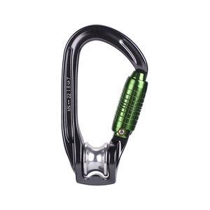 Escalade en plein air alpinisme escalade haute altitude croisement <span class=keywords><strong>tyrolienne</strong></span> poulie serrure <span class=keywords><strong>mousqueton</strong></span> en aluminium avec poulie - Product Image 4