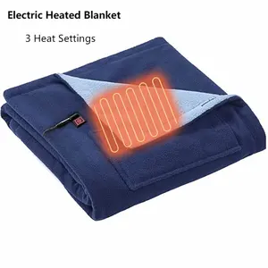 USB Heated Blanket Battery Operated - Upgrade Portable Electric Blanket  Rechargeable Cordless Heating Blanket Throw for Camping Stadium (Battery  Not