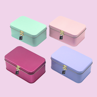 Mini sac à main personnalisé, boîte en fer blanc style valise pour enfants, rangement de cils et autres articles ou utilisation comme autocollants, boîte en fer blanc
