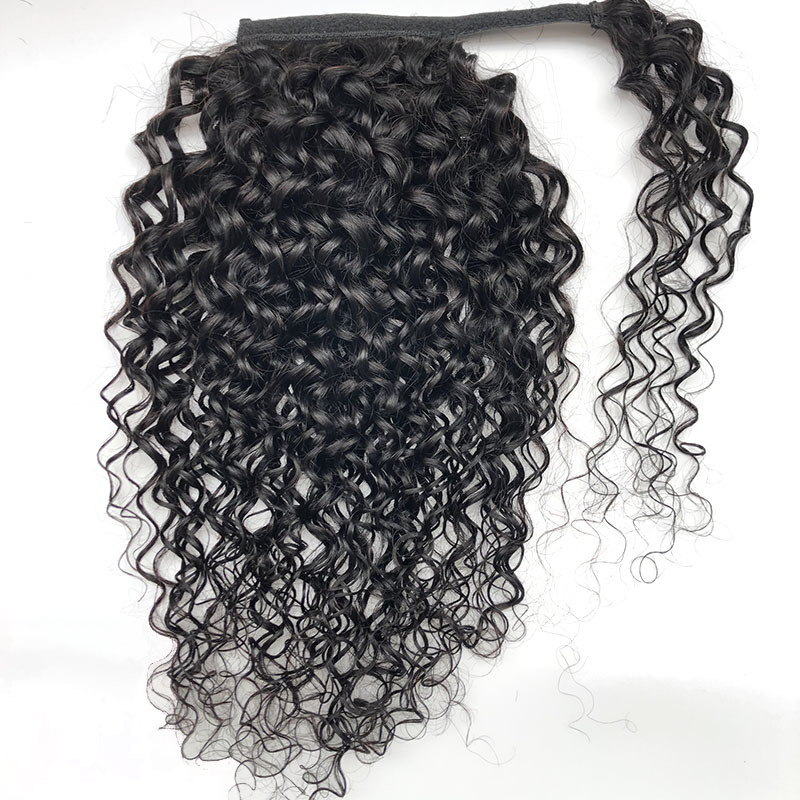 #1B Ponytail Water Wave Curly Hair