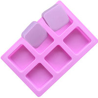 064 Werks bestand 6 Hohlräume Rechteckform Silikon kuchen form DIY Seifen herstellungs formen Silikon kerzen formen Silikon harz bpa f