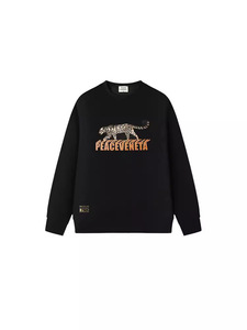2025 Luxo <span class=keywords><strong>Cheetah</strong></span> Bordado Men's Loose Fit Tripulação Pescoço Pullover Camisola de Manga Longa Top 100% Algodão para o Inverno - Product Image 5