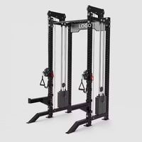 Machine Smith multifonctionnelle pour usage commercial, équipement de gym en métal avec pile de poids de 200 kg, rack de musculation et cages de musculation