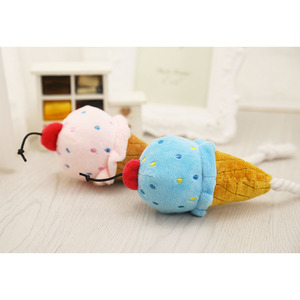 ของเล่นแมวรูปไอศกรีม สีชมพู สีฟ้า มีเสียงบีบ ของเล่นตุ๊กตาสำหรับสัตว์เลี้ยง สุนัข และแมว - Product Image 3