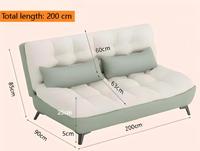 Nuevo Sofá Cama Plegable de 2 Plazas para Espacios Pequeños, Sala de Estar o Dormitorio, Sofá Cómodo