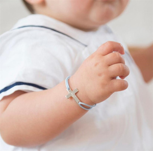 Bracelet minimaliste pour baptême de fille, bijoux de baptême, <span class=keywords><strong>cadeau</strong></span> de Noël pour petite fille, délicat pour bébé - Product Image 3