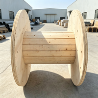 Bobines de fil vides industrielles professionnelles robustes de qualité export, grande capacité, tambours à câbles en bois durables