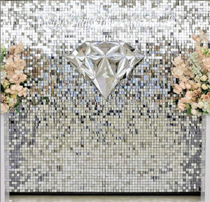 Paneles <span class=keywords><strong>de</strong></span> Pared Cuadrados con Lentejuelas Brillantes, Decoración <span class=keywords><strong>de</strong></span> Pared con Lentejuelas, Fondo para Tablero Publicitario - Product Image 6