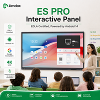Tableau blanc interactif Amdox ES pour l'enseignement, 75 pouces, 4K, avec 40 points tactiles, Android 14, OPS en option