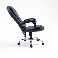 Chaise de bureau ergonomique à dossier haut en cuir PU, cadre pivotant réglable en tissu de maille de style moderne en métal PP pour les jeux et les cadres.