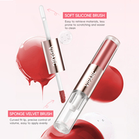 VIPABC Gloss à lèvres double embout, effet maquillage léger, longue tenue, waterproof, hydratant, fini miel, effet miroir nude légèrement éclatant