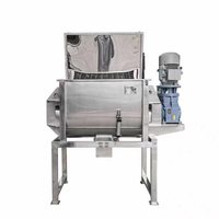 Mélangeur de poudre sèche horizontal à double hélice en acier inoxydable, équipement de mélange industriel