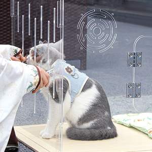 <span class=keywords><strong>Cage</strong></span> de chat en acrylique professionnel stalle d'affichage transparente moderne pour animaux de compagnie pour chats chiens chenil lapins configuration de <span class=keywords><strong>Cage</strong></span> de compétition Portable - Product Image 3