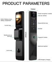 Serrure de porte intelligente 2026 Tuya Wifi avec empreinte digitale, caméra intégrée et sécurité numérique pour la maison