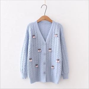 Mori Cardigan Chica Dulce Literatura y Arte Pequeño Suéter Fresco Suéter Tridimensional Cereza - Product Image 6