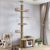 Structure d'escalade pour chat Sky Pillar, plateforme de saut peu encombrante, multi-niveaux intégrés, sisal robuste et épaissi