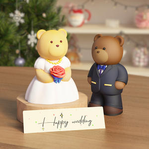 بيع بالجملة سيليكون زوجين على شكل دببة قالب للشموع العطرية - Product Image 6