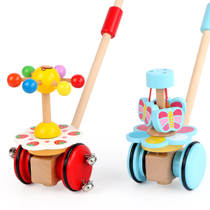 Enfants main pousser avion enfant en bas âge pousser jouet bébé 1 an 2 pousser tirer marche garçons et filles <span class=keywords><strong>Dolly</strong></span> bébé - Product Image 5