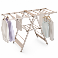 Séchoir à linge pliable en alliage d'aluminium sur pied pour intérieur, balcon et extérieur