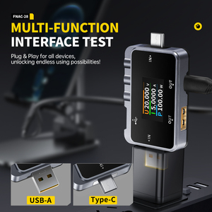 FNIRSI FNAC-28 6.5A Probador USB Tipo-C, Voltímetro Digital, Amperímetro, Medidor de Corriente y Voltaje, Medidor de Capacidad de Cargador y Banco de Energía - Product Image 4