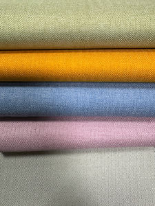 Kain Tirai Blackout Poliester Jacquard <span class=keywords><strong>Herringbone</strong></span> Motif Chevron Tampilan Linen untuk Pelapis - Product Image 6